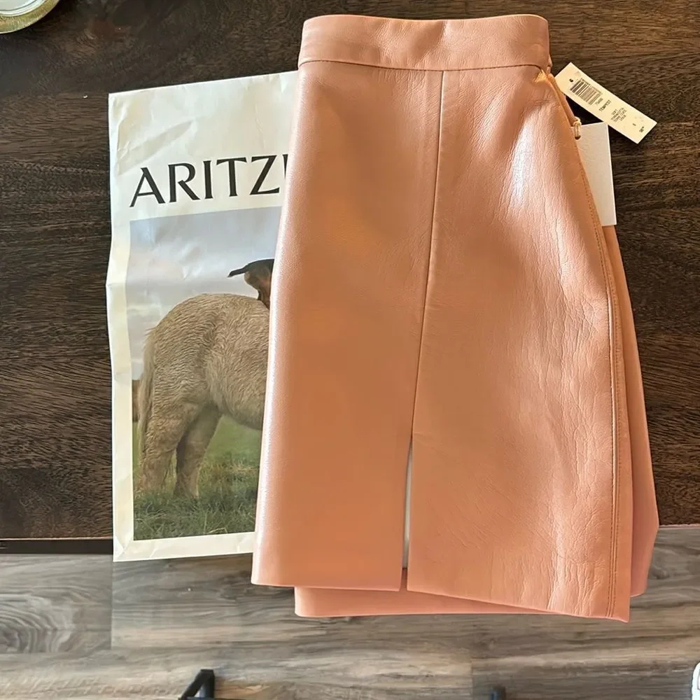 NWT Aritzia Wilfred Tempest / Patio Vegan Leather Mini Skirt - Picture 8 of 9